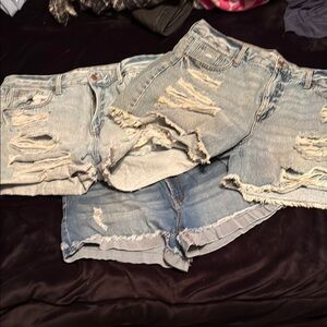 Distressed Denim Shorts
